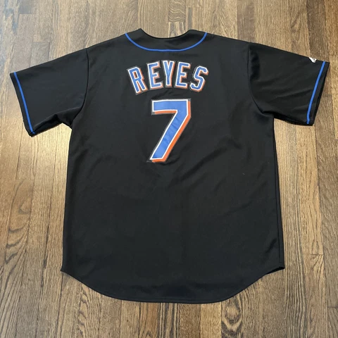 New York Mets jersey Jose Reyes mens XL Majestic black Cover