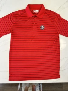 MLB Genuine Merchandise Men's Large Washington Nationals Polo Shirt Red Black - Picture 1 of 7