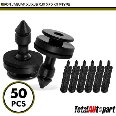 50Pcs Trim Panel Retainer Clips with Sealer for Jaguar XJ XJ6 XJR XF 7.2mm Nylon - Image 1 of 4