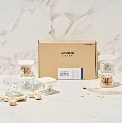 Glasslock Scale Baby Food Glass Container Large Capacity 6 Pieces Gift Set - Image 1 of 4