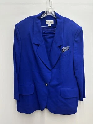 Винтажный John Meyer коллекции женщин 22 синий Blazer куртка юбка 2 изделия комплект шерсти - Изображение 1 из 4