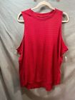 Old Navy Shirt Adult 2XL Red Striped Sleeveless Pullover Tank Mens.