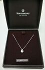 Italian 9ct White Gold Necklace Sparkling Cubic Zirconia Beaverbrooks 2.1g
