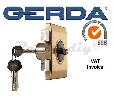 Gerda High Quality Surface Mounted Door Lock Shop Home Office 4 Keys ZX Plus • 99.97£