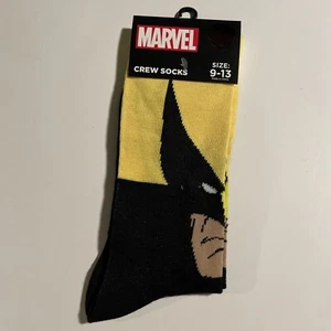 NEW Marvel Comics WOLVERINE Men's Crew Socks Adult Size 9-13 - Picture 1 of 2