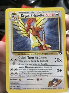 Pokémon TCG Koga's Pidgeotto Gym Challenge 27 Regular Unlimited Rare - Picture 1 of 1
