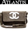 Hiroo Chanel Pile Shoulder Bag Beige 13631