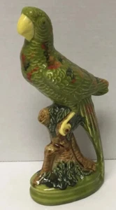 Vintage 10” Parrot Porcelain Bird Figurine ~numbered on bottom~ - Picture 1 of 12