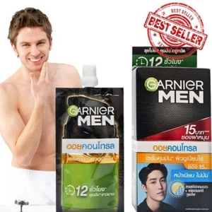 24x Garnier Men  Serum Face Cream Oil Control 12H Shine Turbo Light White 7ml. - Picture 1 of 7