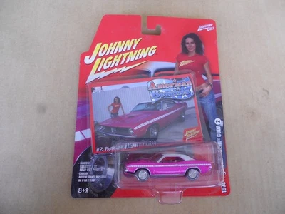 Johnny Lightning 1970 Plymouth Hemi Cuda Pink 1/64 NOS NIP American Beauties - Image 1 of 4