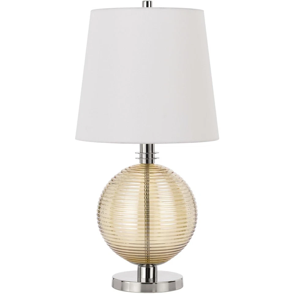 Lámpara de mesa CAL Iluminación y accesorios BO-3005TB Salisbury acero cepillado/ámbar Foto 1 de 1