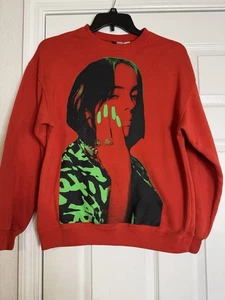 Divided by H&M Billie Eilish Red Sweatshirt Sz S - Picture 1 of 6