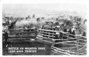 1940s Wounded Knee South Dakota Repro 1890 image RPPC Postcard 25-10543 - Bild 1 von 2
