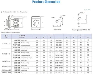 Interruptor de leva giratoria 25A LW26-25 8 posiciones línea única 8 grupos señal de alimentación nuevo ↑ - Imagen 1 de 16