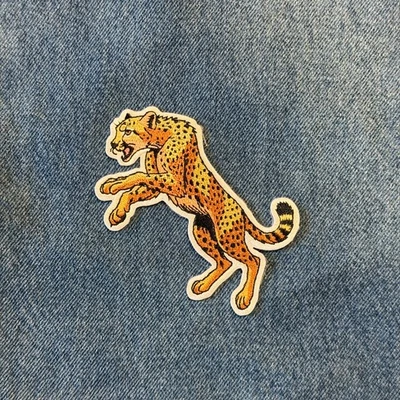 3.5 Inch Patch Iron, Cheetah, Wildlife, Animals, Embroidery - Image 1 of 3