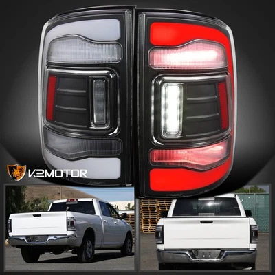 Black Fits 2009-2018 Dodge Ram 1500 2500 3500 LED Tail Lights Brake Lamps L+R - Image 1 of 4