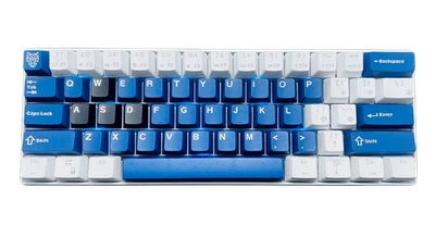 Custom 61 Key Royal Kludge RK61 Mechanical Keyboard Silent Creamy Yellow Switch - Image 1 of 4