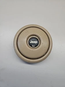 84-96 Jeep Cherokee Xj Wrangler Yj Steering Wheel Button Tan Oem - Foto 1 di 5