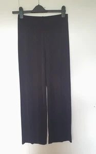 Kim & Co Poly Slinky Elastic Waist Tiina Straight Trousers black new XS bx4 - Picture 1 of 3