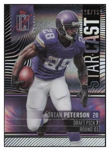 2024 Topps Signature Class Star Cast Green Adrian Peterson #SC-21 #6/150 Vikings - Imagen 1 de 2
