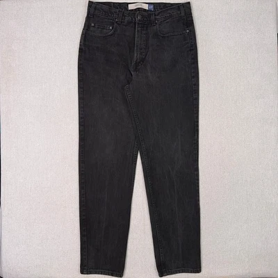 Vintage 90s GAP Easy Fit Jeans Mens 35x34 Relaxed Tapered Black Charcoal Grunge - Image 1 of 4