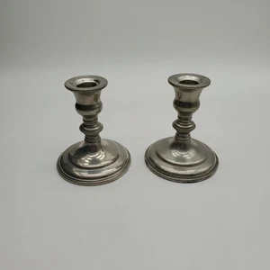 2 Empire Pewter Weighted #837 Candle Holders - Picture 1 of 9