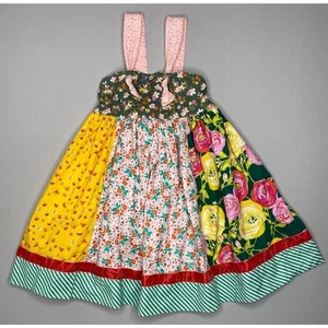 MATILDA JANE Platinum Girls 8 Yrs Floral Butterfiles Jada Smart Ellie Knot Dress - Picture 1 of 4