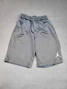 Nike Jumpman Basketball Shorts Kids Small 8 10 Gray Lightweight Loose Mesh Hoop - Picture 1 of 6