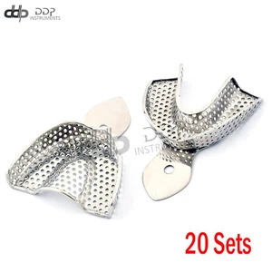 20 set of Dental Impression Trays Perforated Set Of 2 pcs XL Size Surgical - Picture 1 of 3