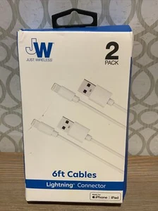 🍒 Just Wireless charging MFi Certified Lght Cable-2 pack-6ft‼️damaged box - Picture 1 of 3