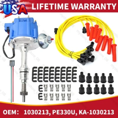 HEI Ignition Distributor & Wireset Fits Ford SBF Windsor/Small Block 260 289 302 - Image 1 of 4