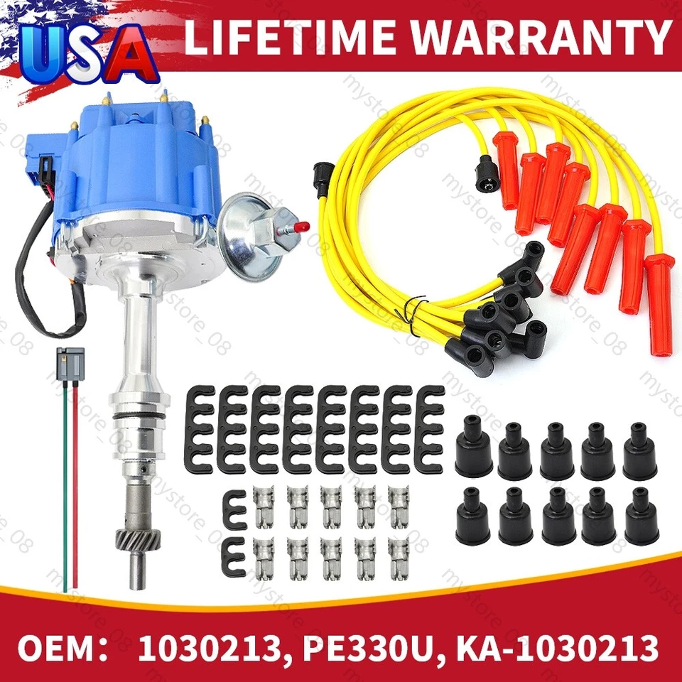 HEI Ignition Distributor & Wireset Fits Ford SBF Windsor/Small Block 260 289 302 - Bild 1 von 4