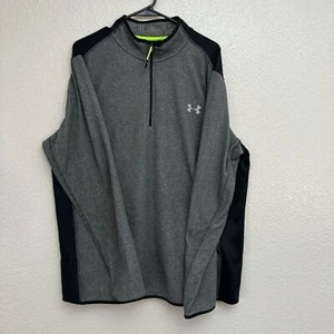 Under Armour Men’s Lightweight Coldgear Fleece in Gray & Green Size 2XL - Picture 1 of 4