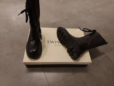 Anfibi alti neri donna TwinSet - Immagine 1 di 4