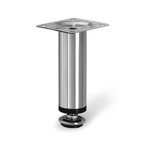 CHROME ADJUSTABLE PLINTH LEG FOR KITCHEN FURNITURE CABINETS  100mm/150mm  - Picture 1 of 4