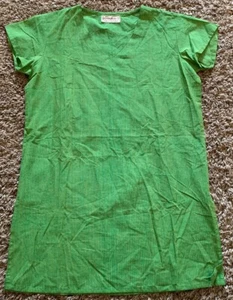 Vintage Fabindia Striped Cotton Tunic Dress Shirt Size Small EUC Sharp Colors - Picture 1 of 3