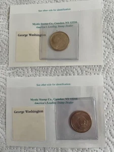 2007 D & P George Washington 1 dollar Presidential coins - Picture 1 of 2