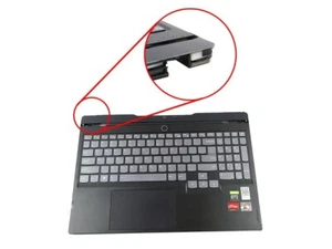 LENOVO S7-15ACH6 US KEYBOARD PALMREST ASSEMBLY AM29K000K00 *BROKEN VENT GRILLE* - Picture 1 of 2
