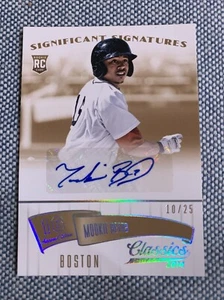 Mookie BETTS🔥2014 Panini Classics GOLD #56 RC Rookie AUTO 10/25 NM Red Sox📈 - Picture 1 of 2