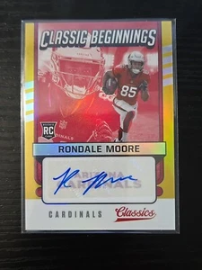 2021 Panini Classics #CB-RM Classic Beginnings AUTO Gold Rondale Moore #/50 RC - Picture 1 of 2