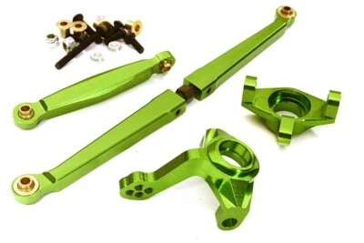 C24566GREEN Billet Machined Steering Blocks and Linkages for Axial SCX10 Honcho - Image 1 of 4