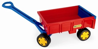 Handwagen Traktor Hänger Wader Anhänger für Gigant Truck Kinder Spielzeug rot - Bild 1 von 3