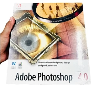 New Old Stock - Adobe Photoshop 4.0 -Macintosh/Apple - Sealed Box!-Complete Kit! - Picture 1 of 1