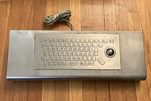 Industrial Stainless Steel Keyboard with Integrated Trackball – Dual PS/2 As-is - Picture 1 of 10