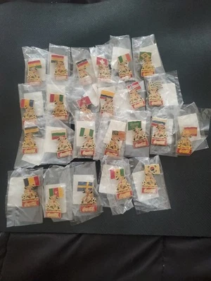 Vintage 1994 Coca-Cola Coke USA World Cup Pins Set of 24 Countries NEW SEALED - Image 1 of 4