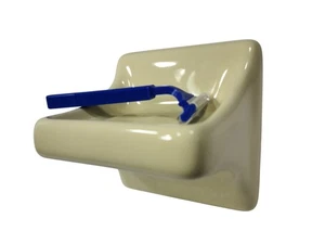 Vintage Saffron Yellow Ceramic Soap Dish Tile Tray Holder Classic Color 211 - Picture 1 of 24