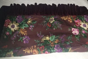 HTF Ralph Lauren Purple Floral Euro Sham Pair Velvet Ruffle - Picture 1 of 11