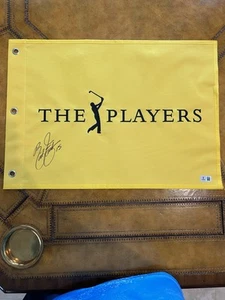 RICKIE FOWLER PGA SIGNED AUTO THE PLAYERS CHAMPIONSHIP GOLF FLAG BECKETT BAS COA - Picture 1 of 3