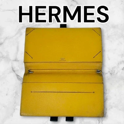 Libro de cubierta de cuaderno Hermes Agenda Pm usado cuero negro/amarillo Foto 1 de 4