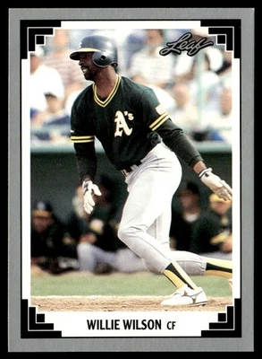 1991 Leaf Willie Wilson Oakland Athletics #299 - Image 1 of 2